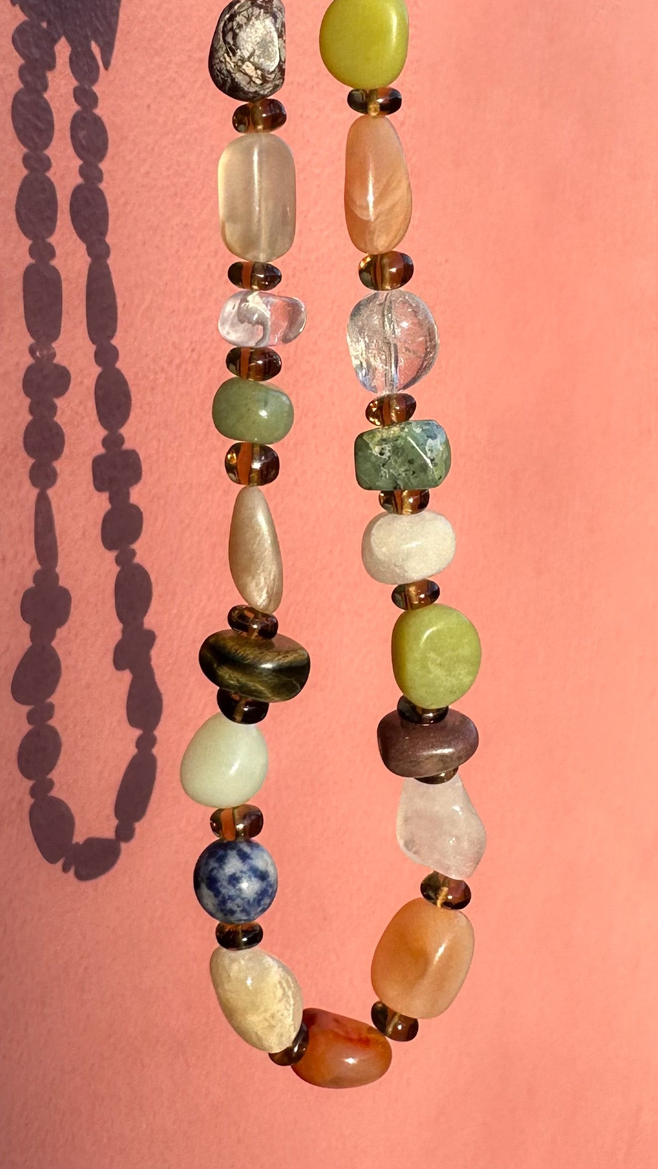 Beaded Gemstone Necklace No.24