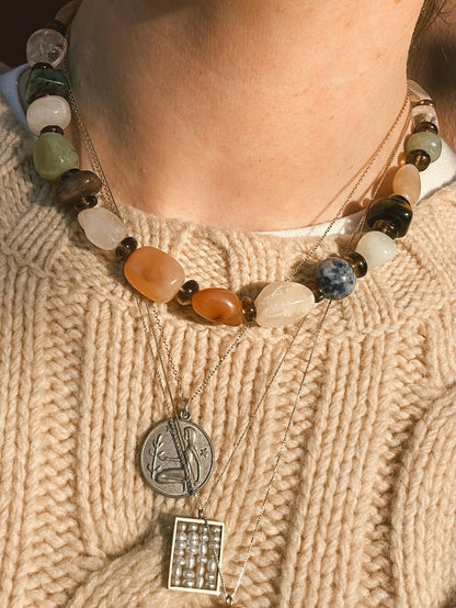 Beaded Gemstone Necklace No.24