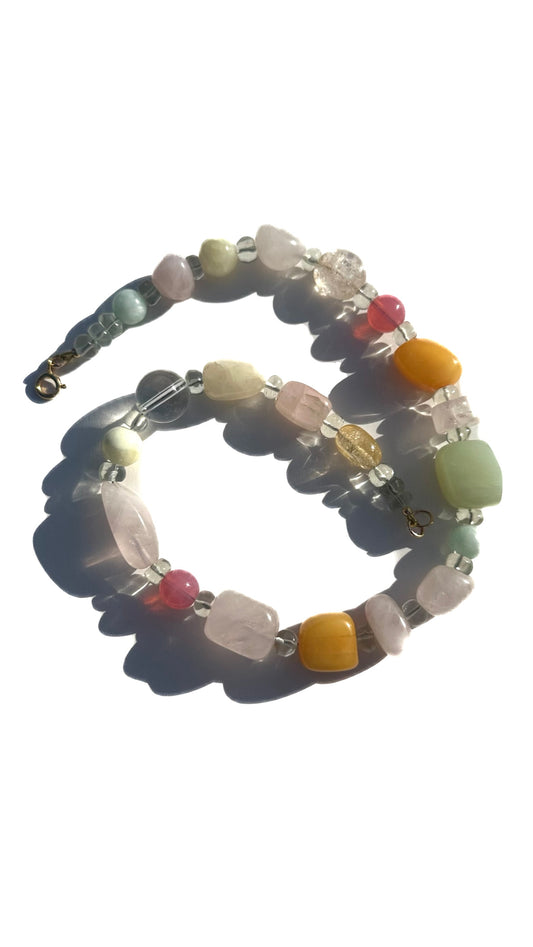 Beaded Gemstone Necklace No.27