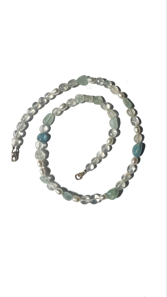 Beaded Gemstone Necklace No.17 | Radically Bent Designs | Sustainable Jewelry