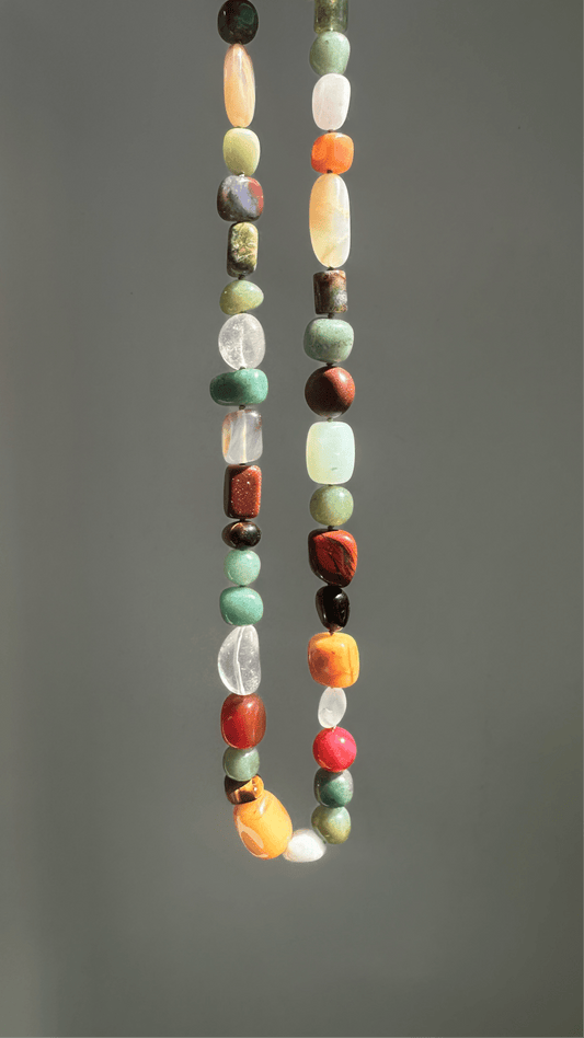 Hand - Knotted Gemstone Necklace No.8 | Radically Bent Designs | Sustainable Jewelry