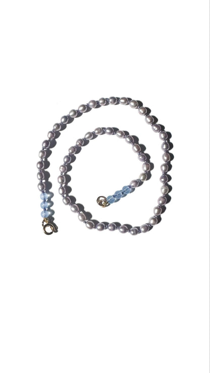 Hand - Knotted Pearl Necklace No.2 - Lavender | Radically Bent Designs | Sustainable Jewelry